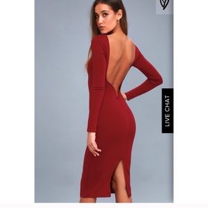 🔥Lulu’s holiday backless midi Sz x-large🔥